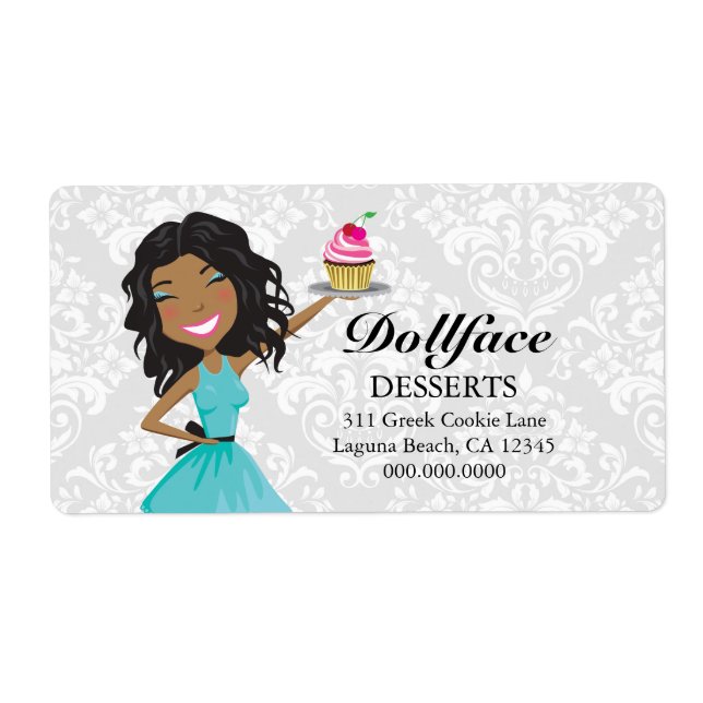 311 Dollface Desserts Gift Box Blue Ebonie Damask (Front)