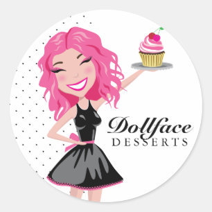 311 Dollface Desserts Pinkie Classic Round Sticker