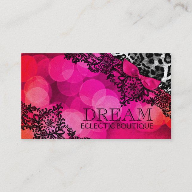 311 Dream in Leopard and Lace Business Card (Front)