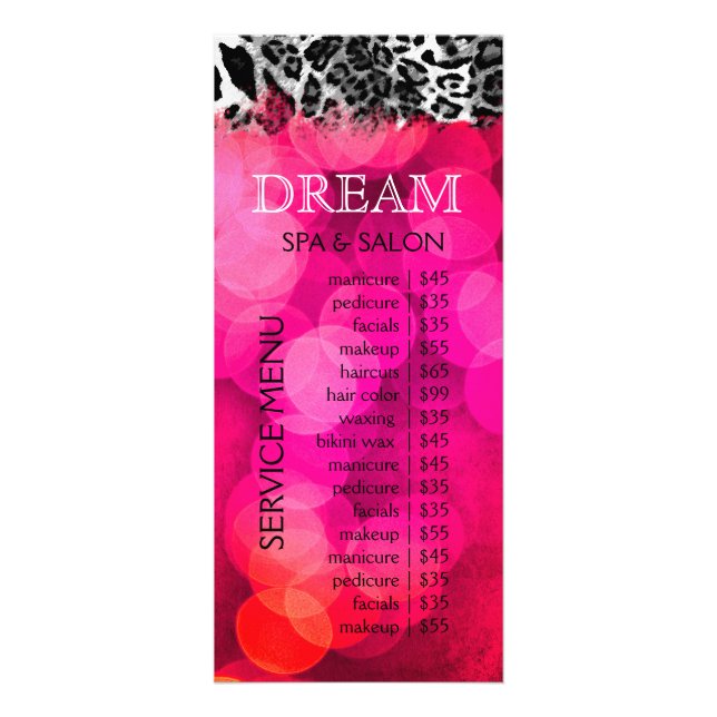 311 Dream in Lights in Pink Leopard Rack Card (Front)