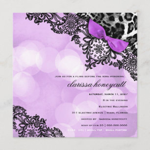 311 Dream in Lights Leopard & Lace Violet Invitation