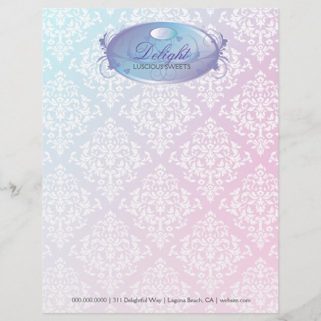 311-Dreamy Purple Delight Letterhead (Front)