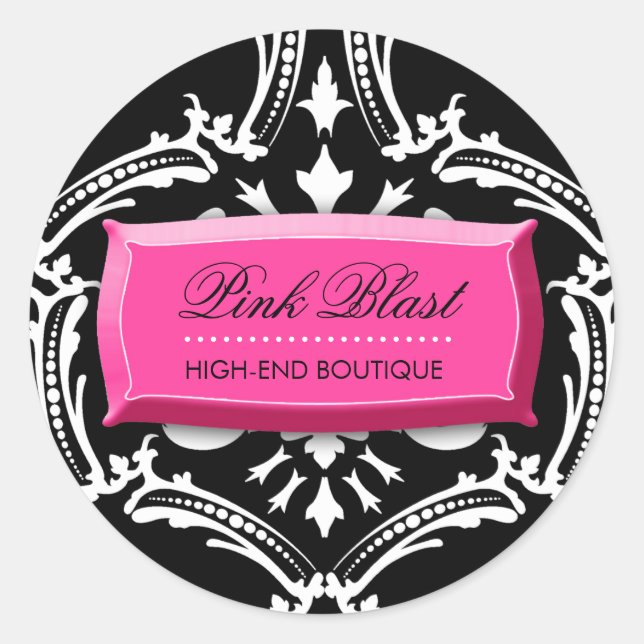 311-Exqusite Pink Blast #2 Damask Stickers (Front)