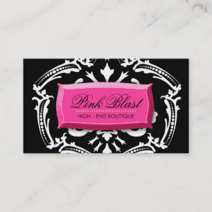 311 Exqusite Pink Blast Damask   Hott Pink Business Card