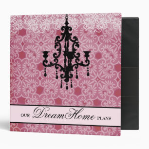 311-Faded Pink & Black Chandelier Binder