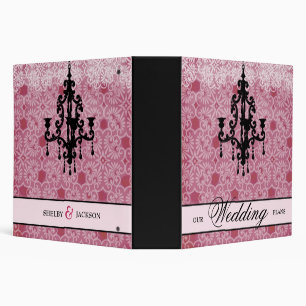 311-Faded Pink & Black Chandelier Binder