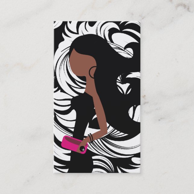 311-Fashionista Ethnic | Lavish Damask Business Card (Front)