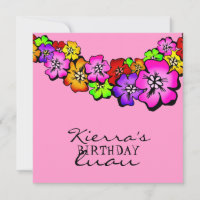 311 Flower Shower Lei Invitation Pink