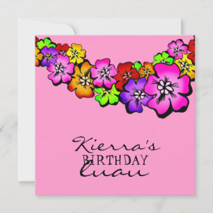 311 Flower Shower Lei Invitation Pink
