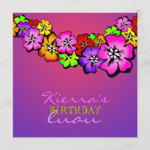 311 Flower Shower Lei Invitation   Sunset