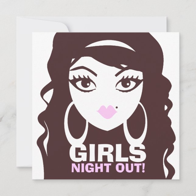 311 Girls Night Out {Luscious Lash Girl} Invitation (Front)