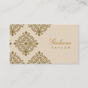 311-Giuliana Golden Damask Business Card