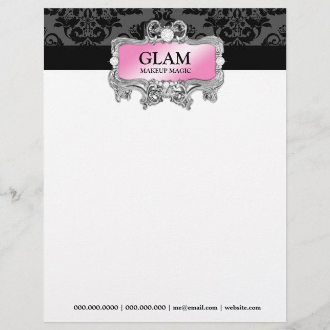 311 Glam Crazy Letterhead Damask (Front)