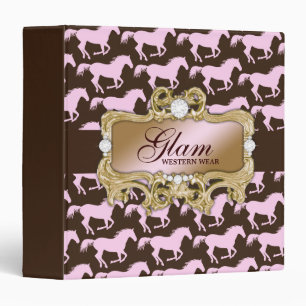 311 Glamourous Cowgirl Binder Horse Print