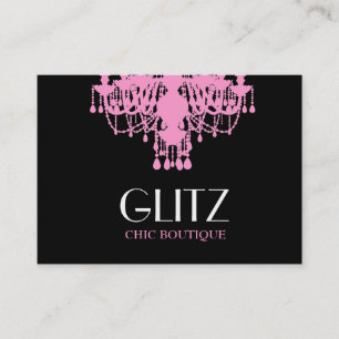 311 Glitz Boutique Pink Chandelier Business Card