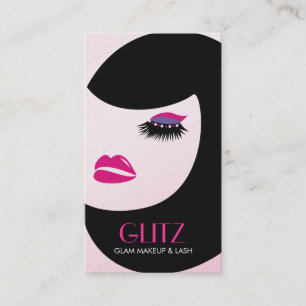 311 Glitz Lash Makeup Hot Pink Purple Shadow Appointment Card
