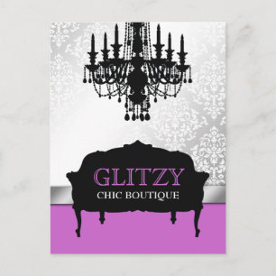 311 Glitzy Chic Boutique Purple Postcard