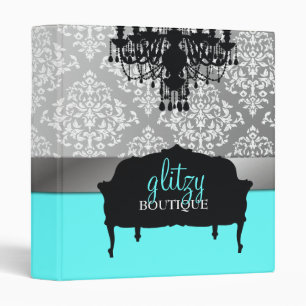 311 Glitzy Chic Boutique - Turquoise Binder