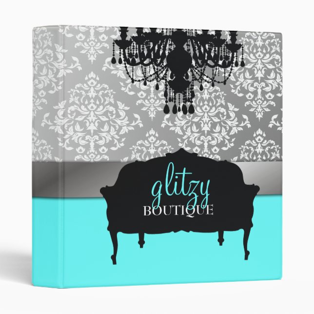 311 Glitzy Chic Boutique - Turquoise Binder (Front/Spine)