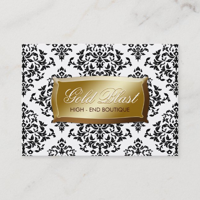 311-Gold Blast Damask Chubby Card (Front)