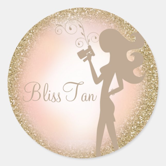 311 Gold Glitter Spray Tan Sticker (Front)