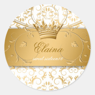 311-Golden diVine Sticker White Delight