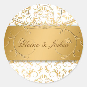 311-Golden diVine Sticker White Delight