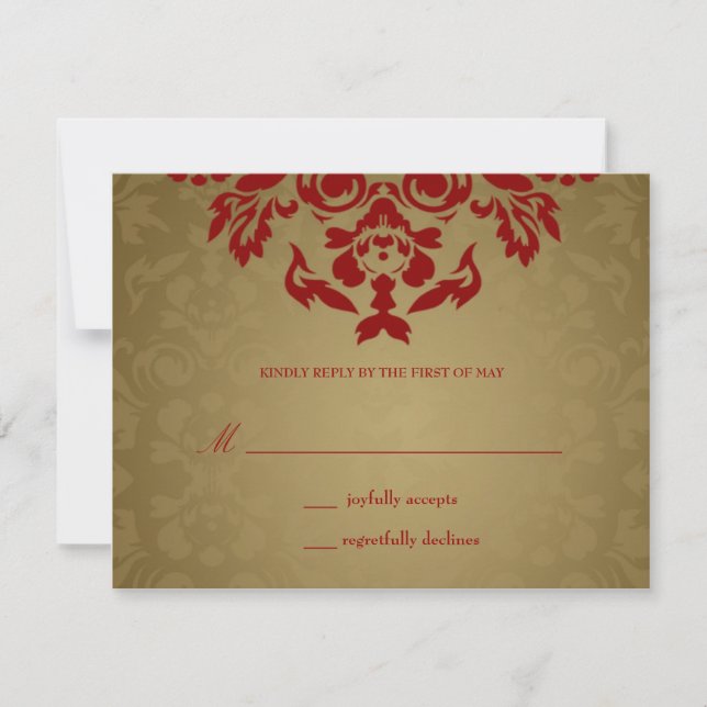 311-Golden Flame RSVP Card (Front)