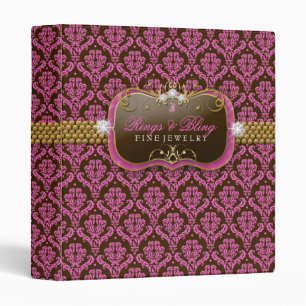 311-Golden Raspberry Chocolate Bling Binder