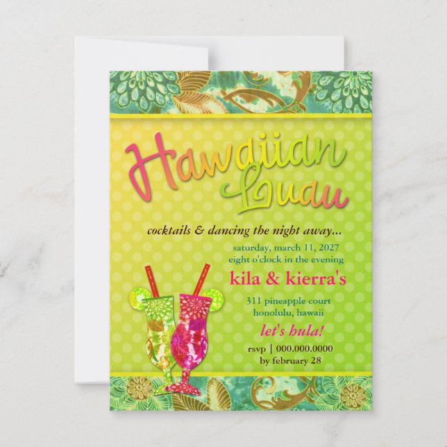311 Hawaiian Luau Invitation (Front)