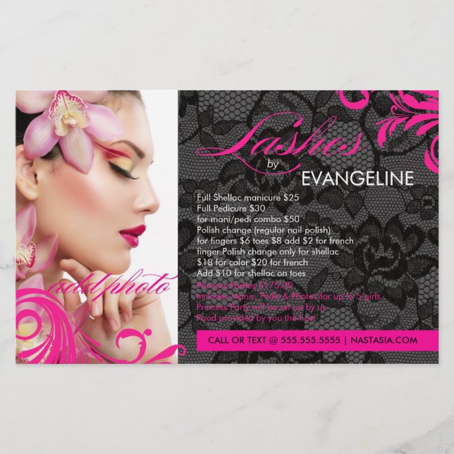 311 Hot Pink & Lace Lashes By Flyer (Front)