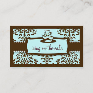 311 Icing on the Cake 3 Tier Chocolate Blue Business Card
