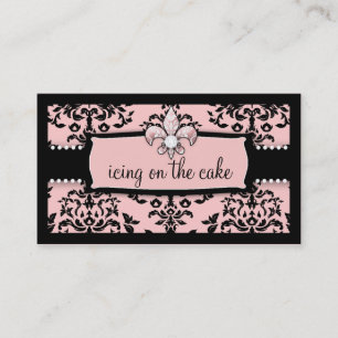 311 Icing on the Cake Fleur Di Lis Sweet Pink Business Card
