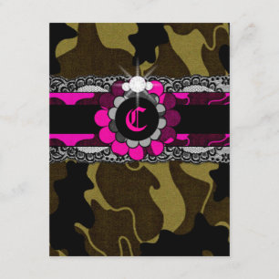 311 Invitation au Sweet sixteen de camo rose