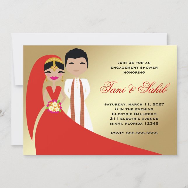 311 Invitation d'une mariée et d'une salle de Bind (Devant)