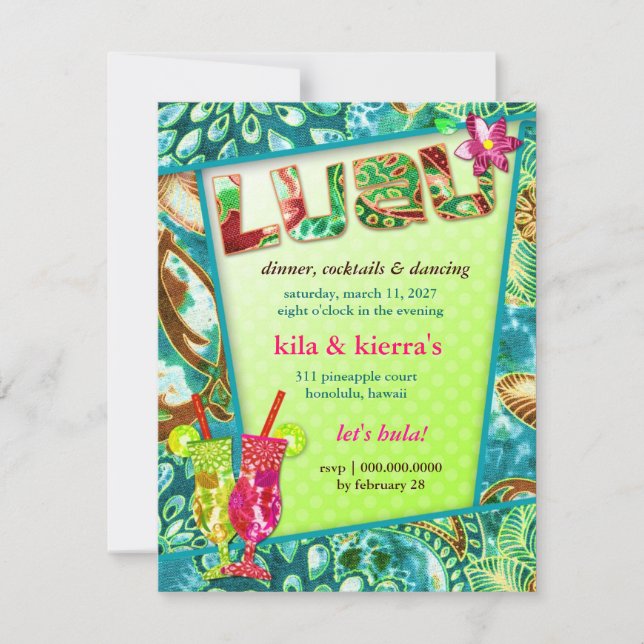 311 Invitation lushious à Luau (Devant)