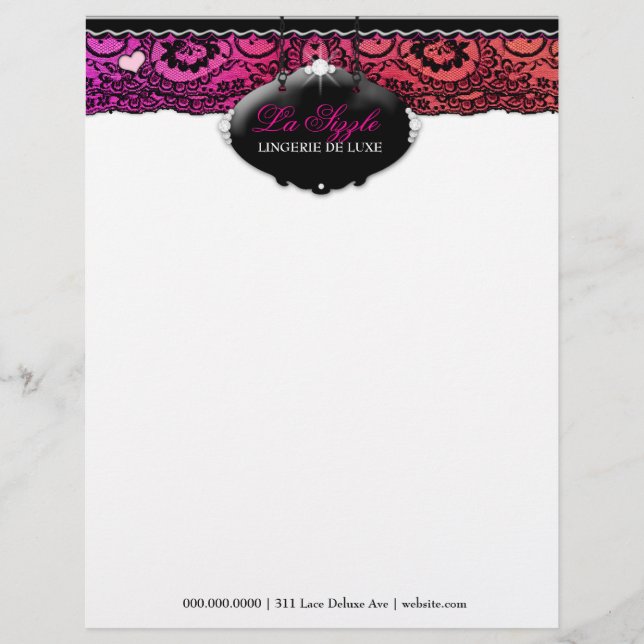 311-Lace de Luxe - Multi-Coloured Letterhead (Front)