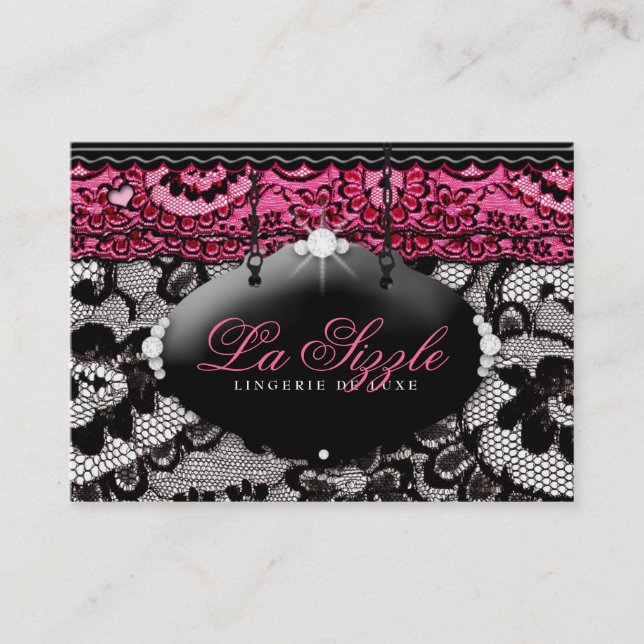 311 Lace de Luxe Pink Business Card (Front)