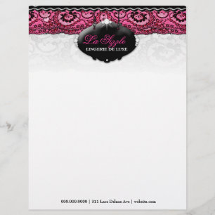311-Lace De Luxe - Pink Diamonds Letterhead