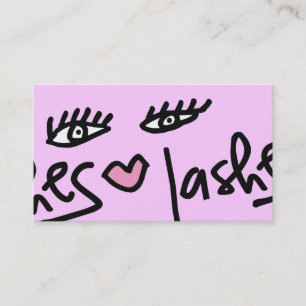 311-Lash Service Customizable Candy Pink Business Card