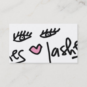 311 Lash Service Customizable White Business Card