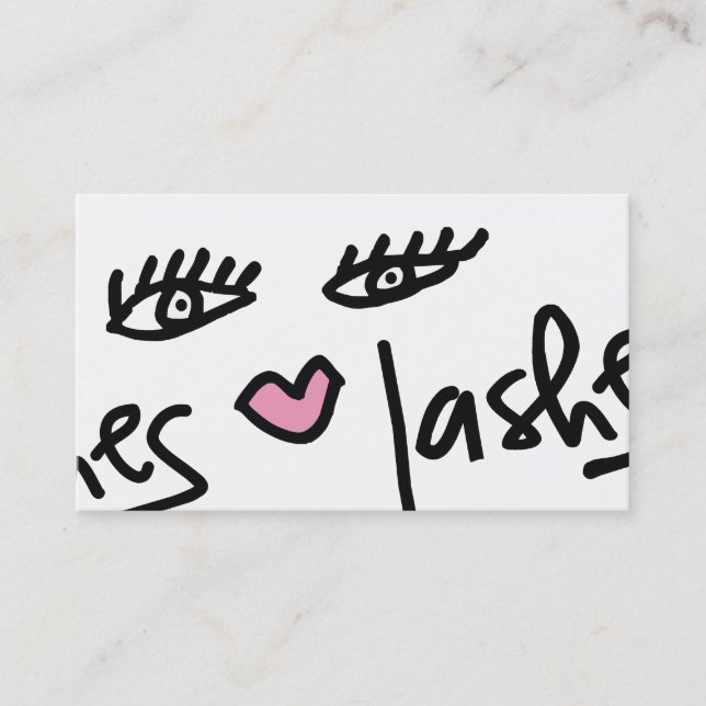311 Lash Service Customizable White Business Card (Front)