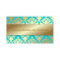 311 Lavish Golden Damask Shimmer Turquoise