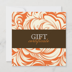 311 Lavish Orange Brown Gift Certificate