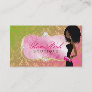 311-Lavish Pink Platter   Golden Divine Lollipop Business Card