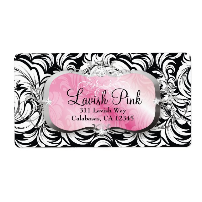 311 Lavish Pink Platter Shipping Labels (Front)