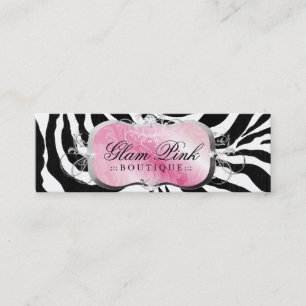 311 Lavish Pink Platter Zebra Hangtag Mini Business Card