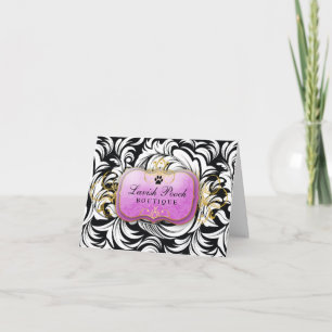 311-Lavish Pooch   Purple Thank You Card