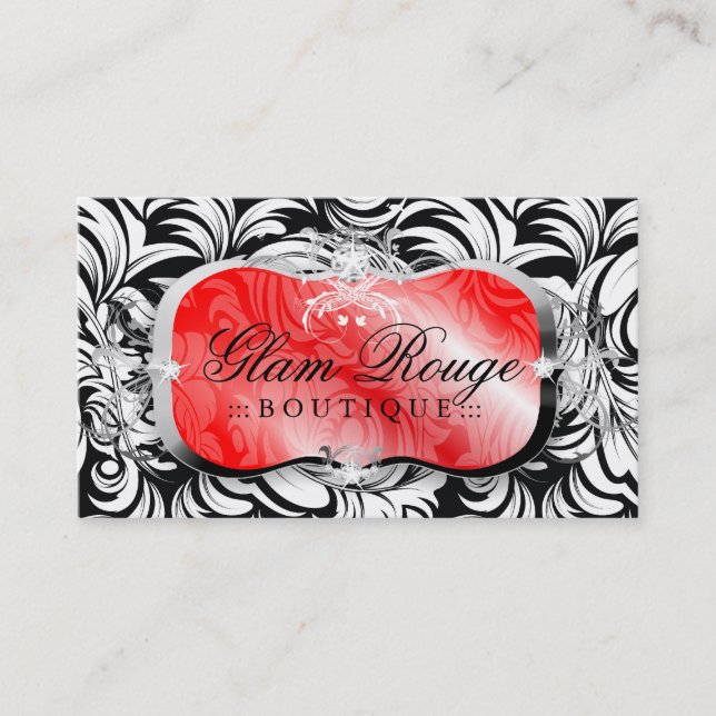 311-Lavish Rouge Platter | Silver Business Card (Front)