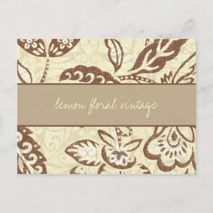 311 Lemon Floral Vintage Postcard